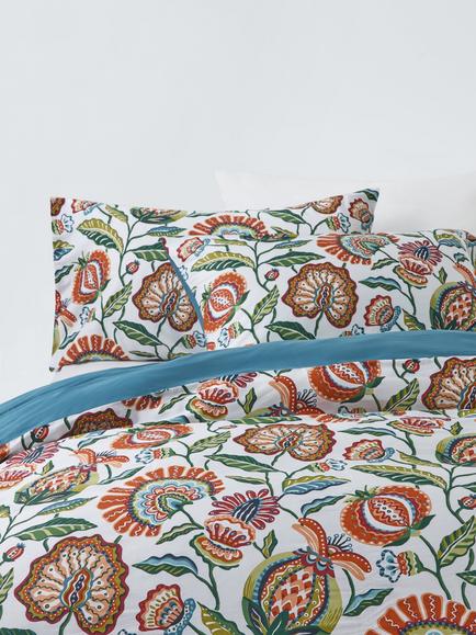 John Lewis Pomegranate Trail Pure Cotton Sateen Duvet Cover Set, 200 Thread Count, Multi