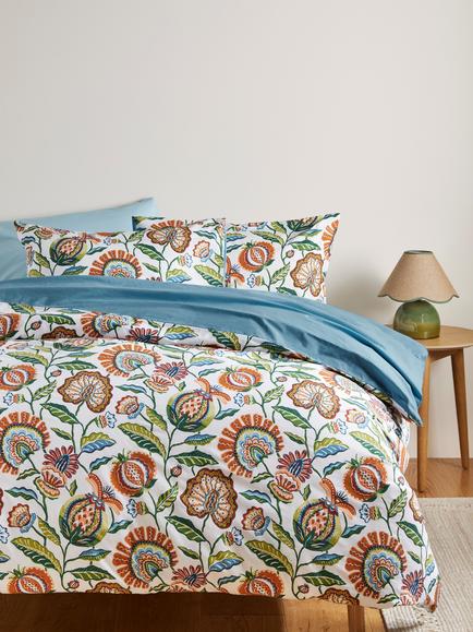 John Lewis Pomegranate Trail Pure Cotton Sateen Duvet Cover Set, 200 Thread Count - view 2, Multi