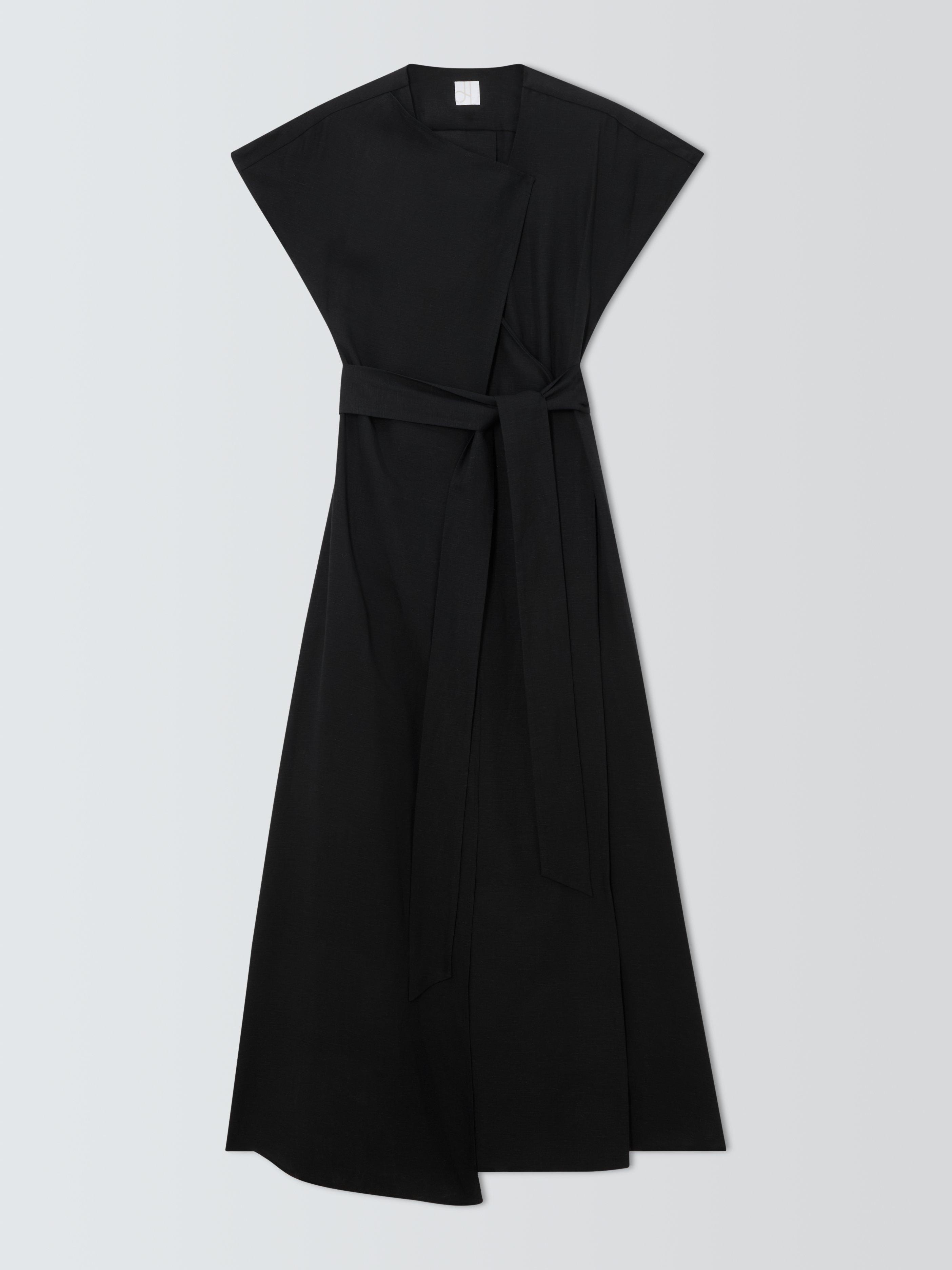 Product image 4 of 6, which shows John Lewis Layered Wrap Maxi Dress, Black, 10
