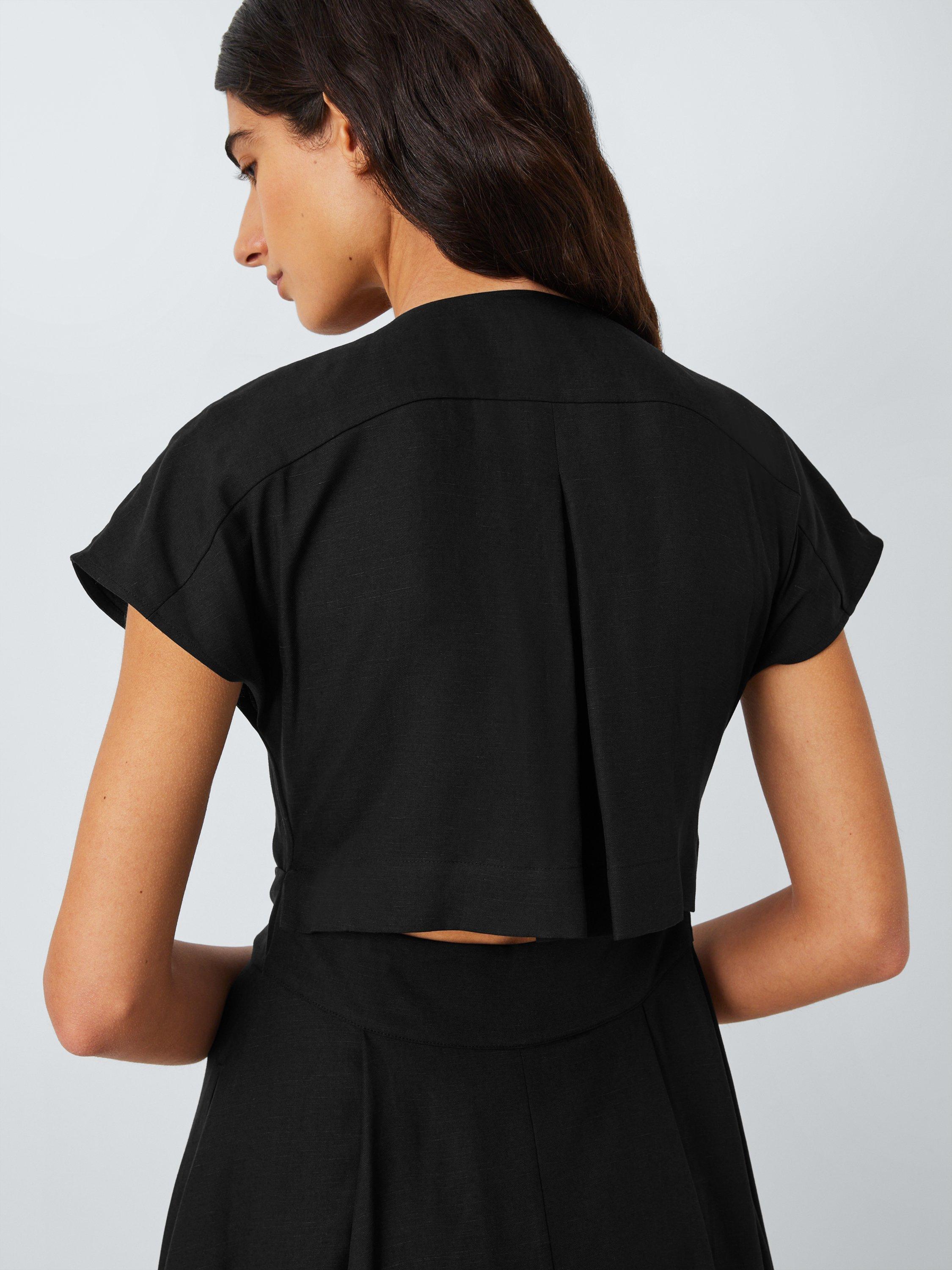 Product image 6 of 6, which shows John Lewis Layered Wrap Maxi Dress, Black, 10