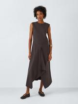 John Lewis Sleeveless Draped Midi Dress