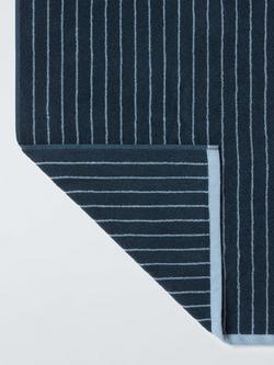 John Lewis Egyptian Cotton Stripe Towels - view 2, Midnight/Pacfic