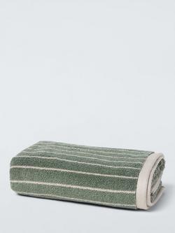 John Lewis Egyptian Cotton Stripe Towels, Rosemary/Linen