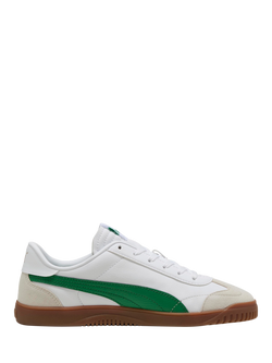PUMA Club 5v5 Lace Up Trainers, White/Green, White/Green