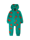 Frugi Baby Cosy Teddy Fleece Star Print Snuggle Suit, Bonfire Stars