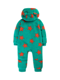 Frugi Baby Cosy Teddy Fleece Star Print Snuggle Suit, Bonfire Stars