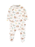 Frugi Baby Kimono Zip Organic Cotton Sleepsuit, Tapir Time, Tapir Time