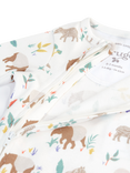 Frugi Baby Kimono Zip Organic Cotton Sleepsuit, Tapir Time, Tapir Time