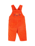 Frugi Baby Durgan Organic Cotton Corduroy Dungarees, Bonfire, Bonfire