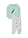 Frugi Baby Frankie Organic Cotton Top & Trousers Set, Moss