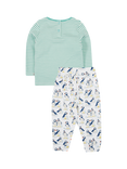 Frugi Baby Frankie Organic Cotton Top & Trousers Set, Moss