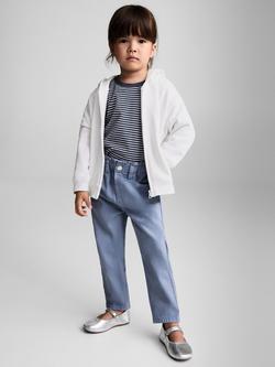 Mango Kids' Dina Ear Accent Zipped Hoodie, Natural White - view 2, Natural White