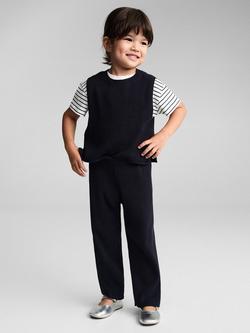 Mango Kids' Juliap Trousers, Navy - view 2, Navy