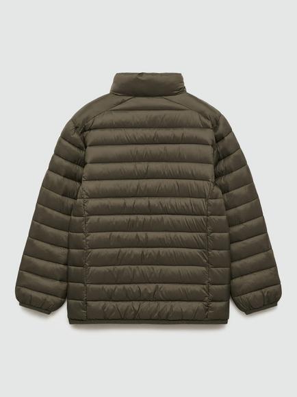 Mango Kids' Unico Quilted Puffer Jacket - view 2, Beige Khaki