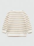 Mango Kids' Rayada Sweatshirt, Pastel Brown