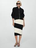 Mango Art Zipped Jacket, Black