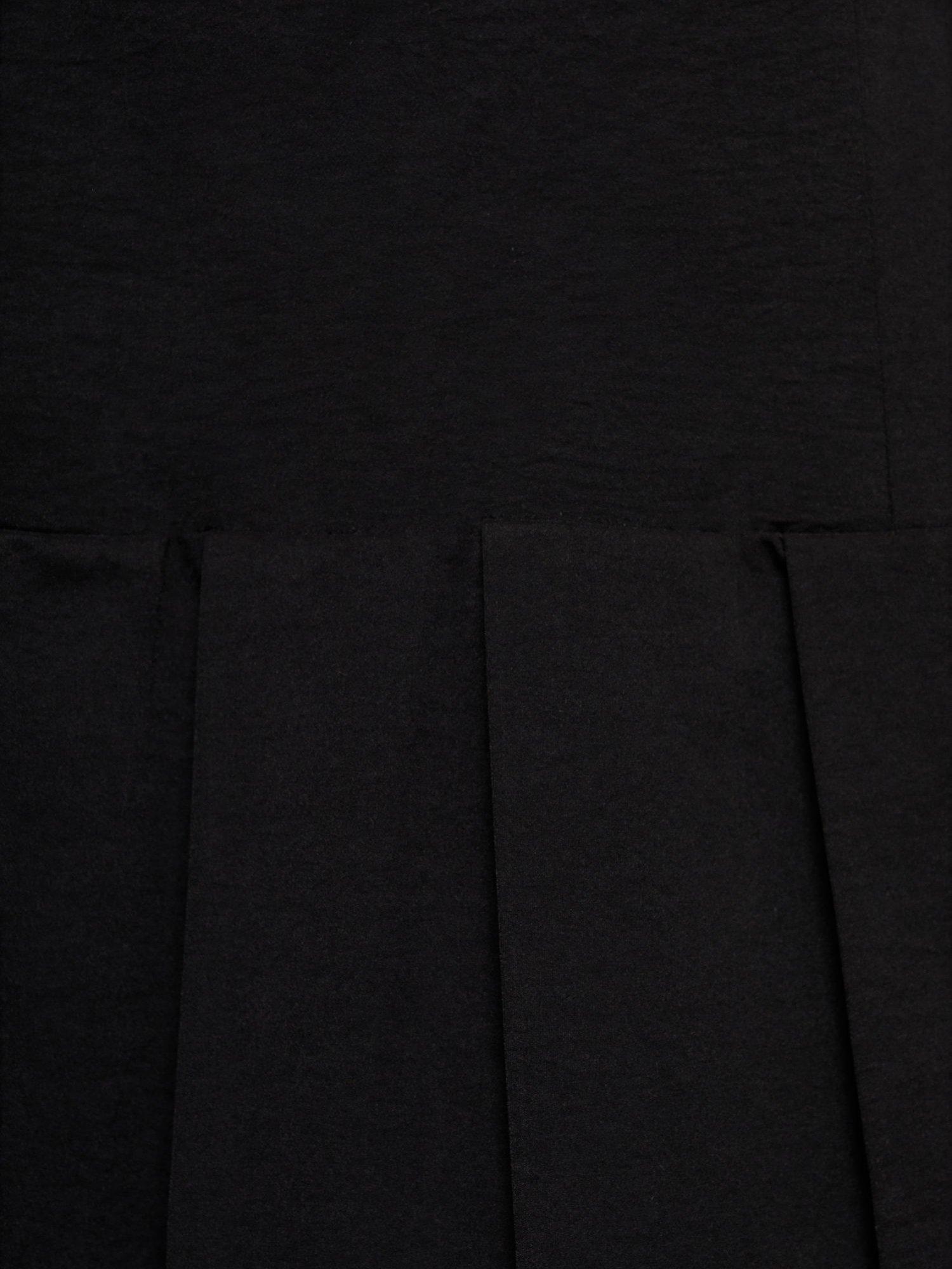 Product image 5 of 7, which shows Mango Chiba Pleated Crossover Back Mini Dress, Black, 10