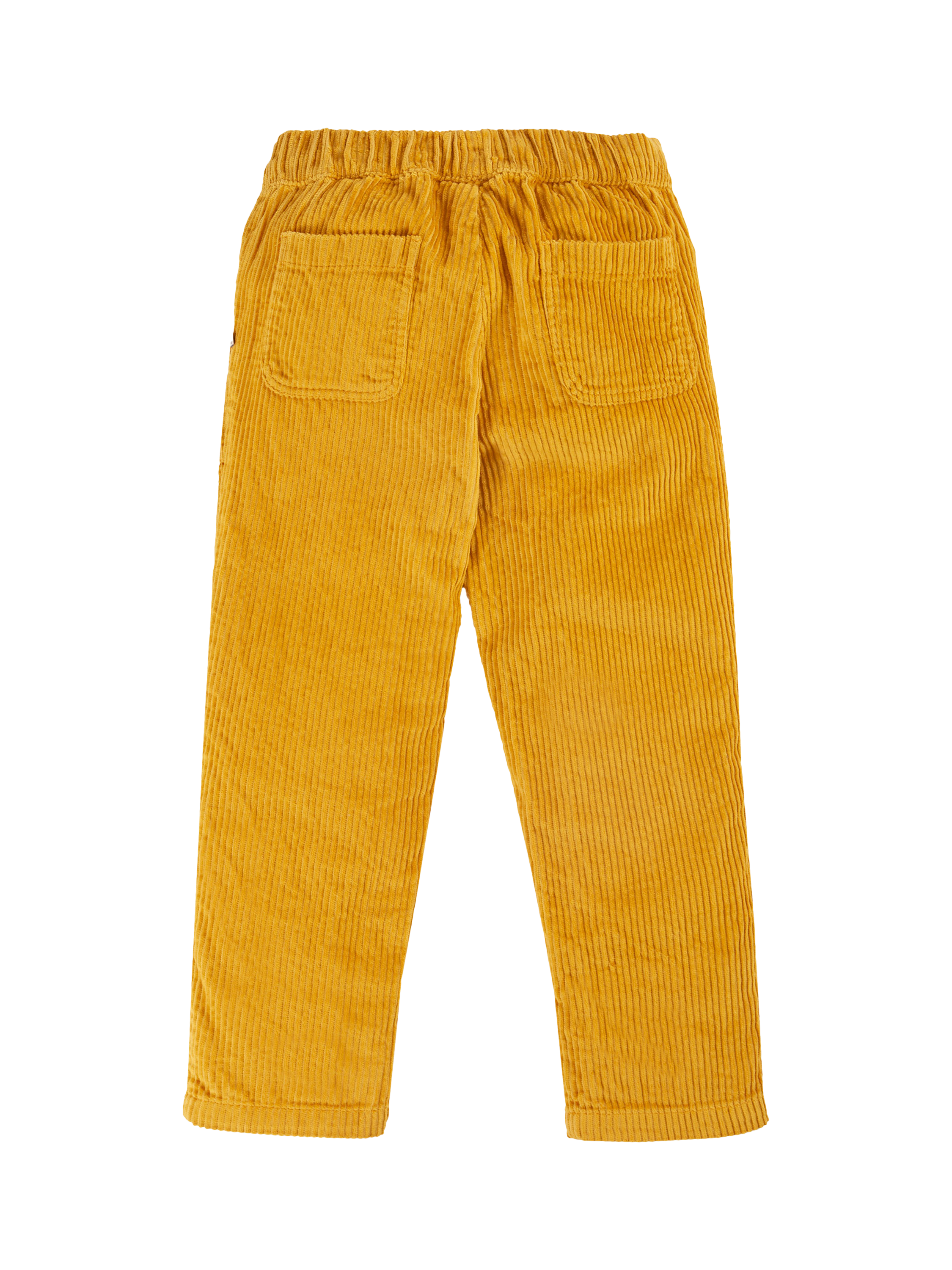 Product image 3 of 6, which shows Frugi Kids' Kytto Organic Cotton Corduroy Trousers, Gold, 2-3 years