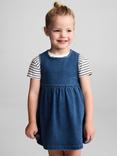 Mango Kids' Como Sleeveless Dress, Mid Blue