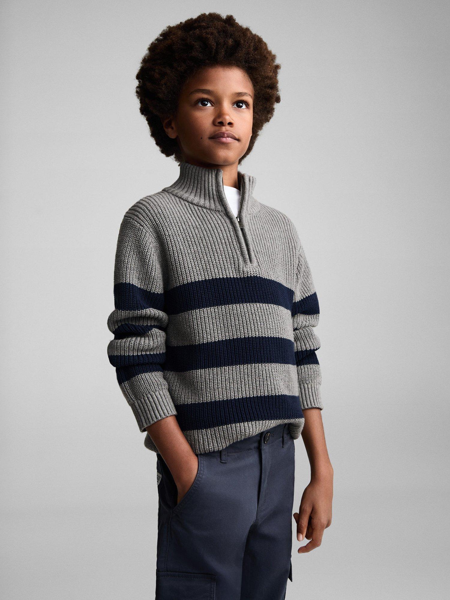 Mango Kids' Cargo Trousers, Navy
