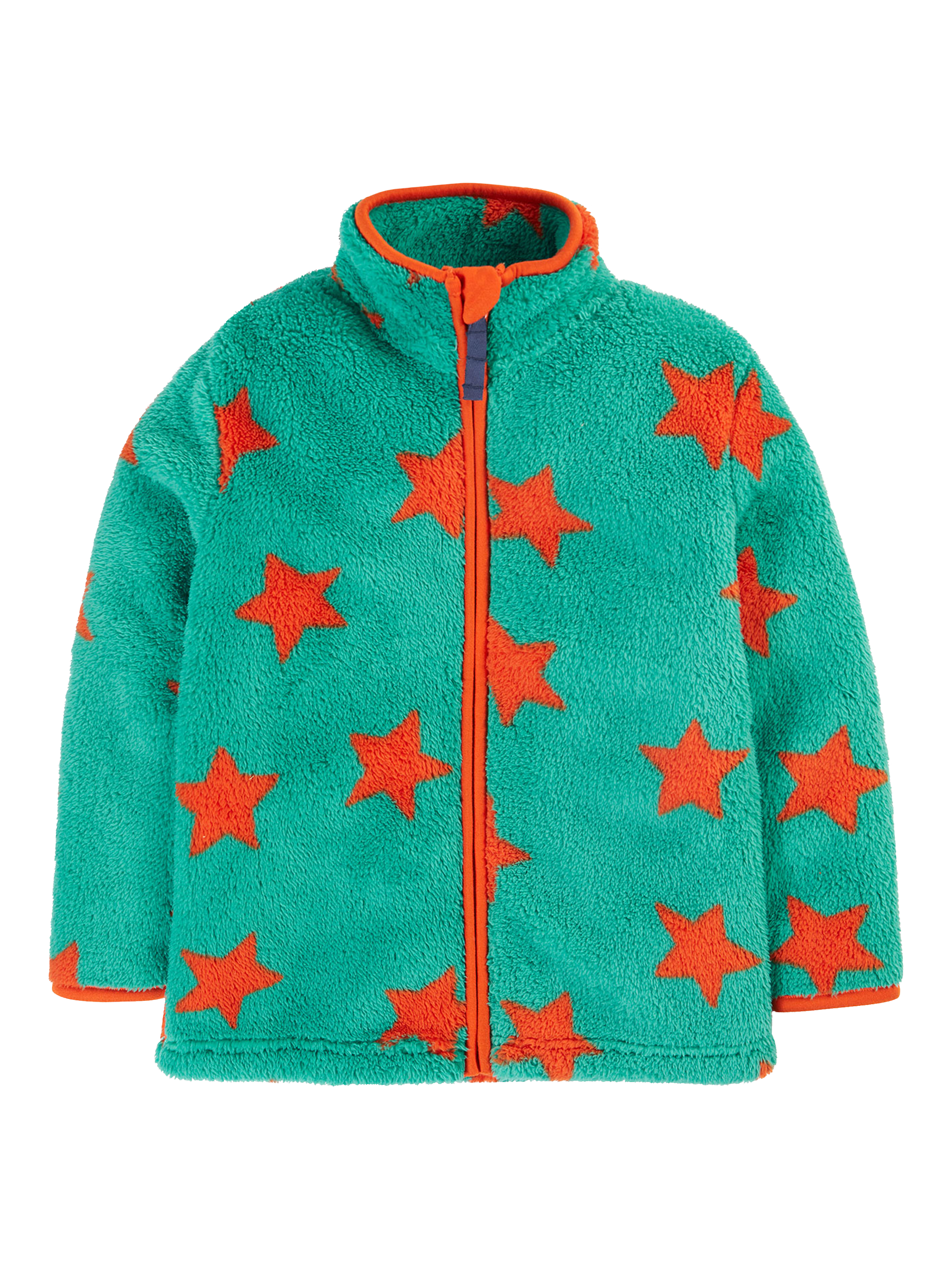 Product image 1 of 5, which shows Frugi Kids' Star Zipped Fleece Jacket, Multi, 12-18 months