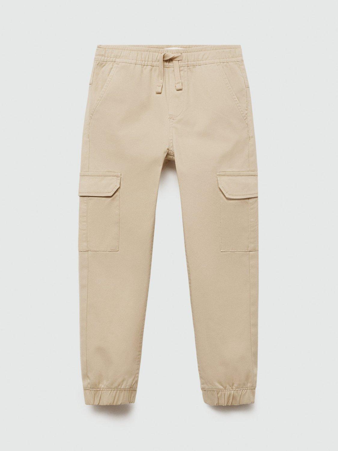 Mango Kids' Kenia Elasticated Drawstring Cargo Trousers