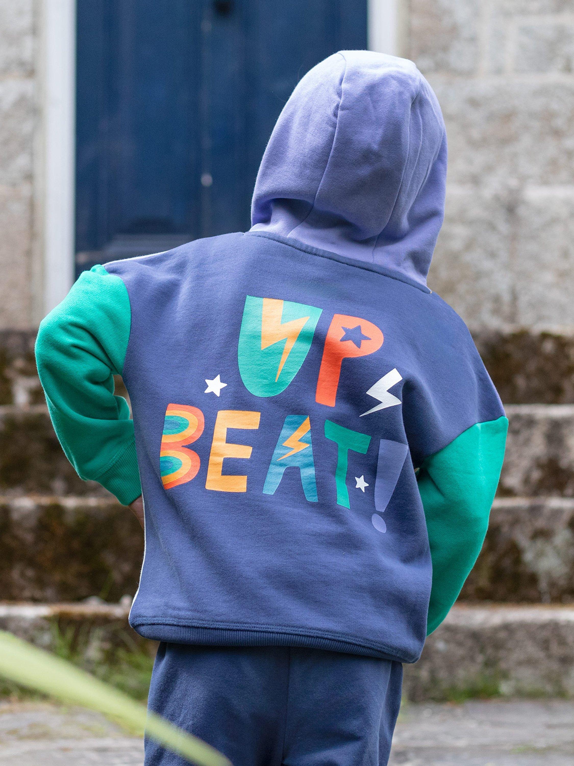 Product image 4 of 7, which shows Frugi Kids' Organic Cotton Colour Block Hoodie, Multi, 2-3 years