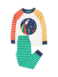 Frugi Kids' Kernow Organic Cotton Pyjama Set, Hotchpotch/Dream