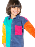 Frugi Kids' Ari Organic Cotton Corduroy Shirt, Hotchpotch