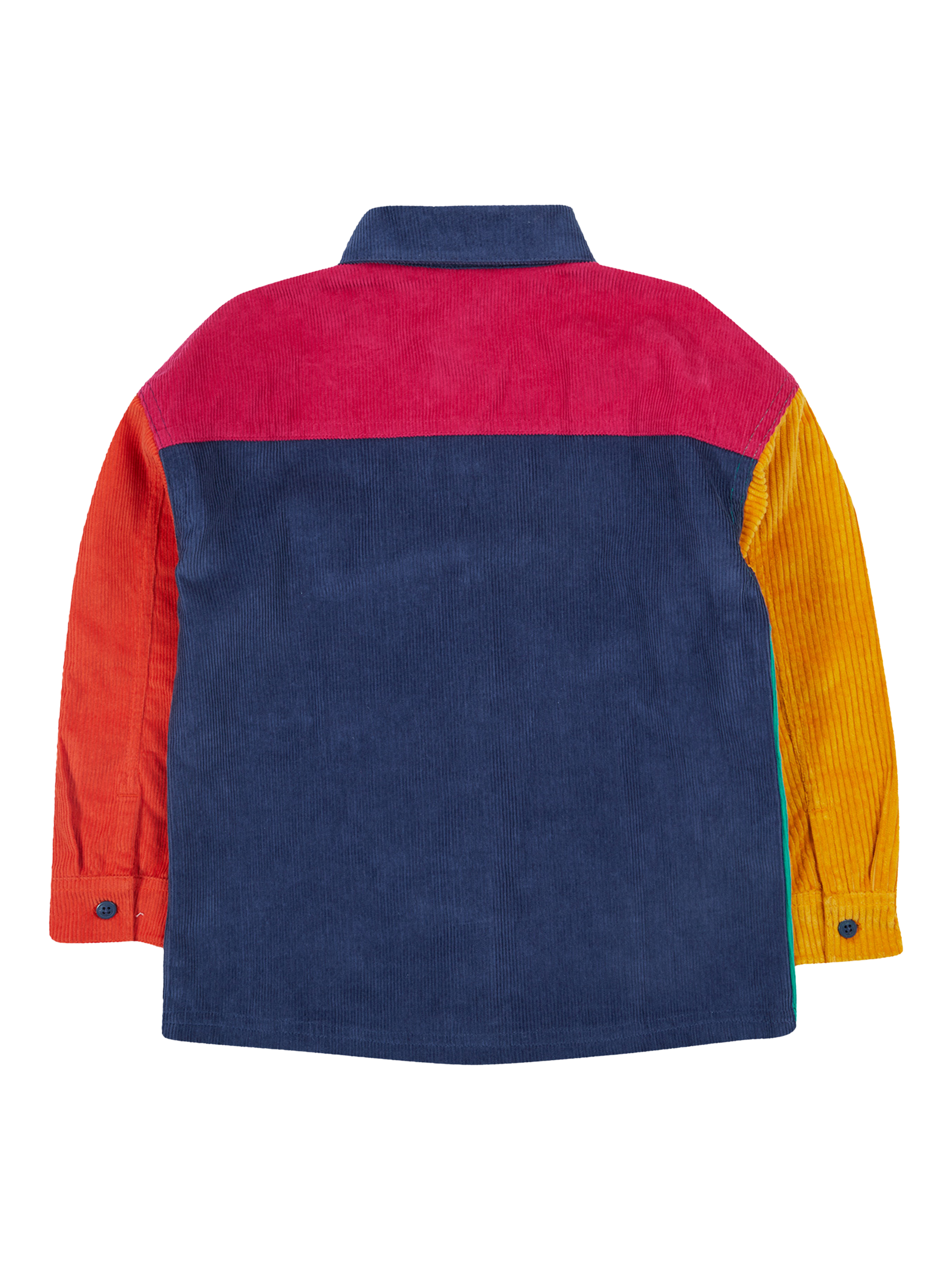 Product image 3 of 6, which shows Frugi Kids' Ari Organic Cotton Corduroy Shirt, Hotchpotch, 2-3 years