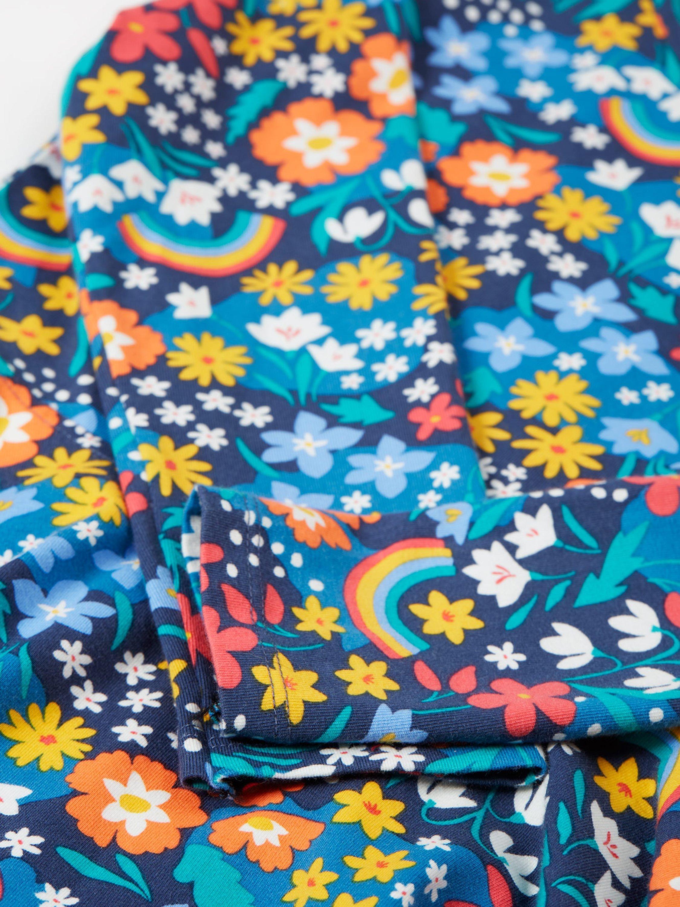 Frugi Kids' Sofia Floral Organic Cotton Skater Dress, Multi, 2-3 years