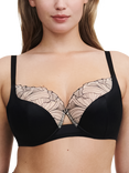 Chantelle Tattoo Love Full Cup Underwired Bra, Black/Golden Beige
