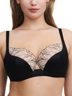 Chantelle Tattoo Love Full Cup Underwired Bra, Black/Golden Beige, Black/Golden Beige