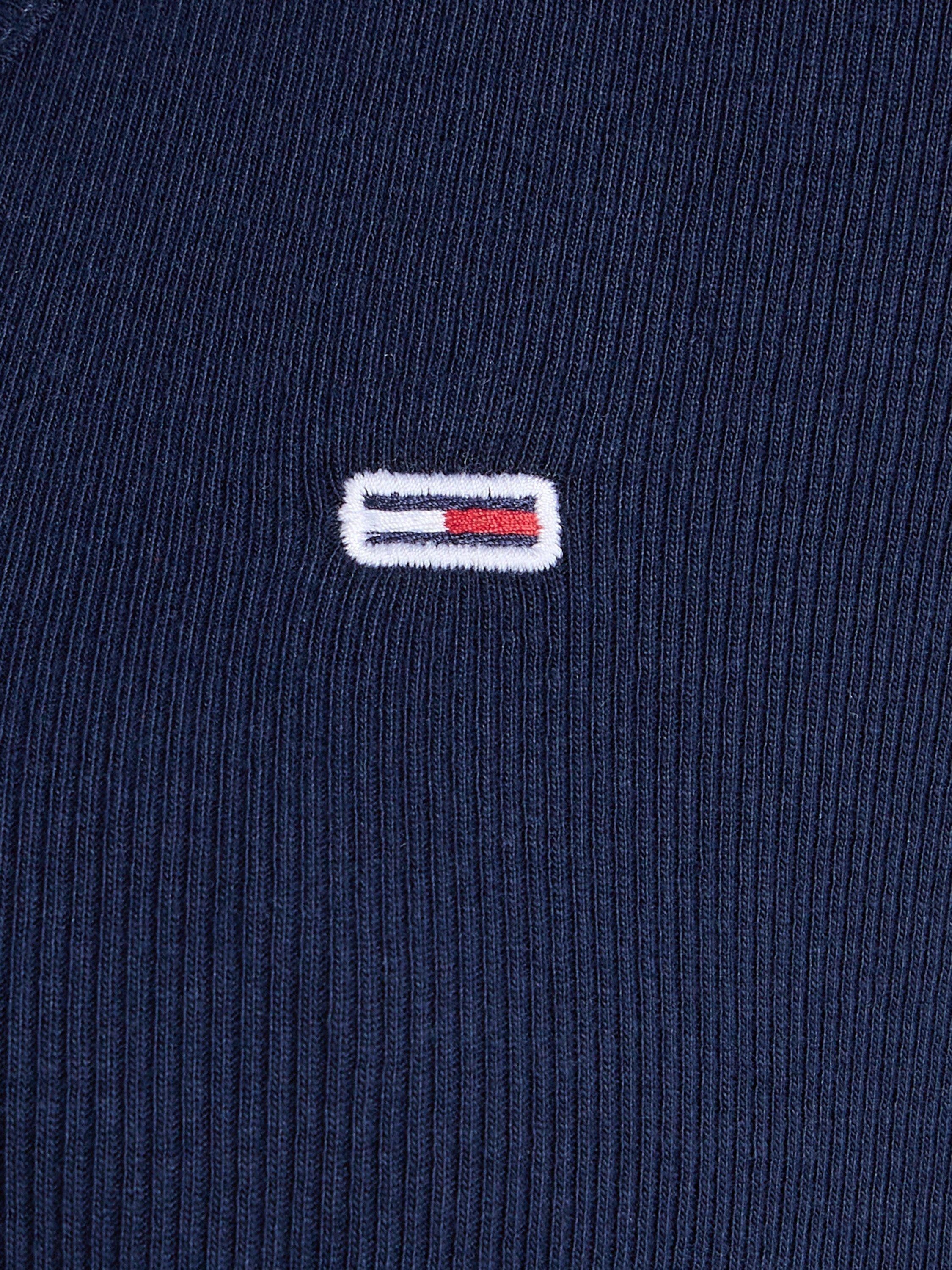 Product image 5 of 5, which shows Tommy Hilfiger Slim Fit V-Neck Mini Logo T-Shirt, Navy, XXS