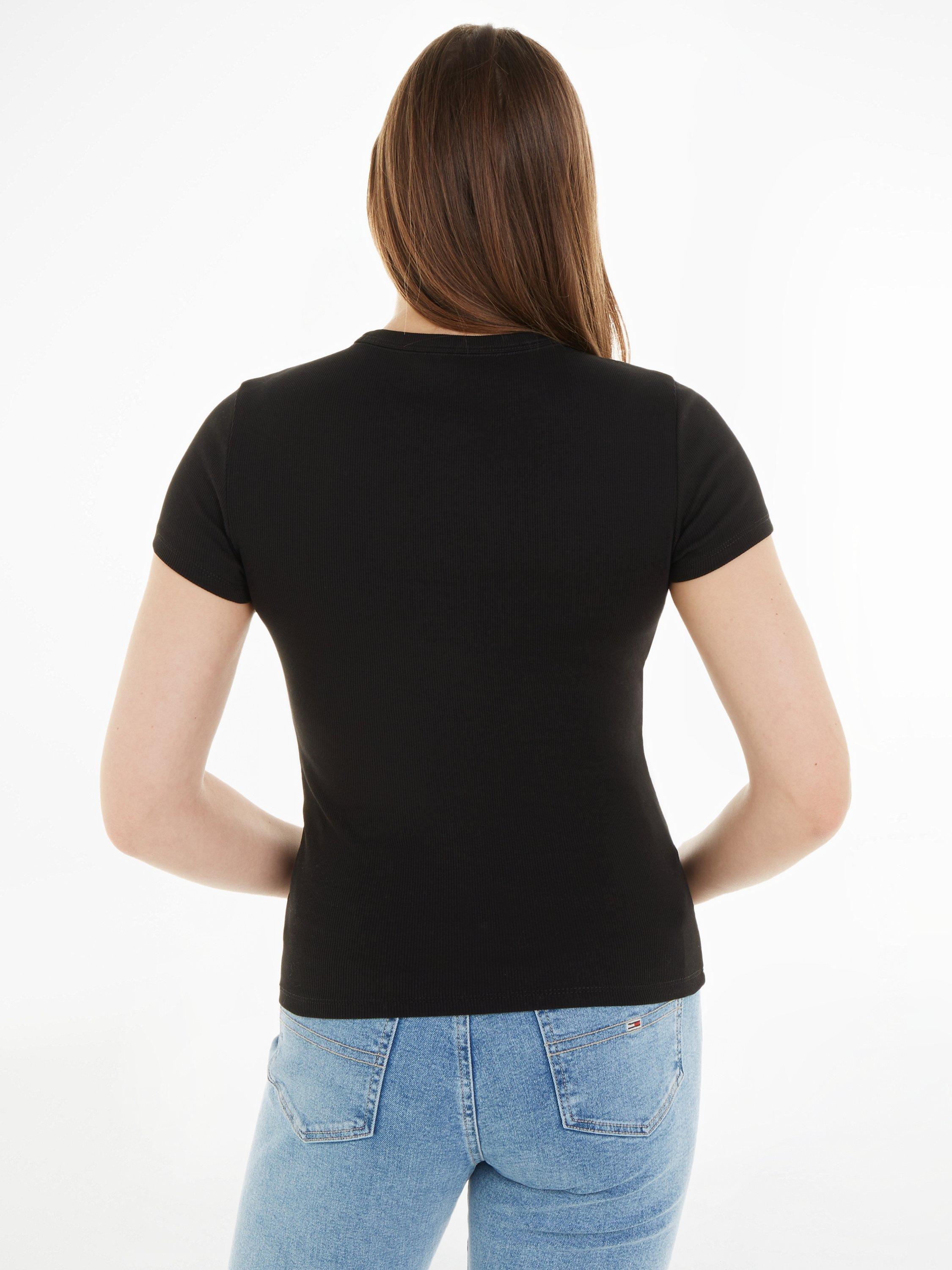 Product image 2 of 4, which shows Tommy Hilfiger Slim Fit Mini Logo T-Shirt, Black, XXS