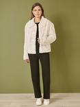 Yumi Faux Fur Jacket, Cream