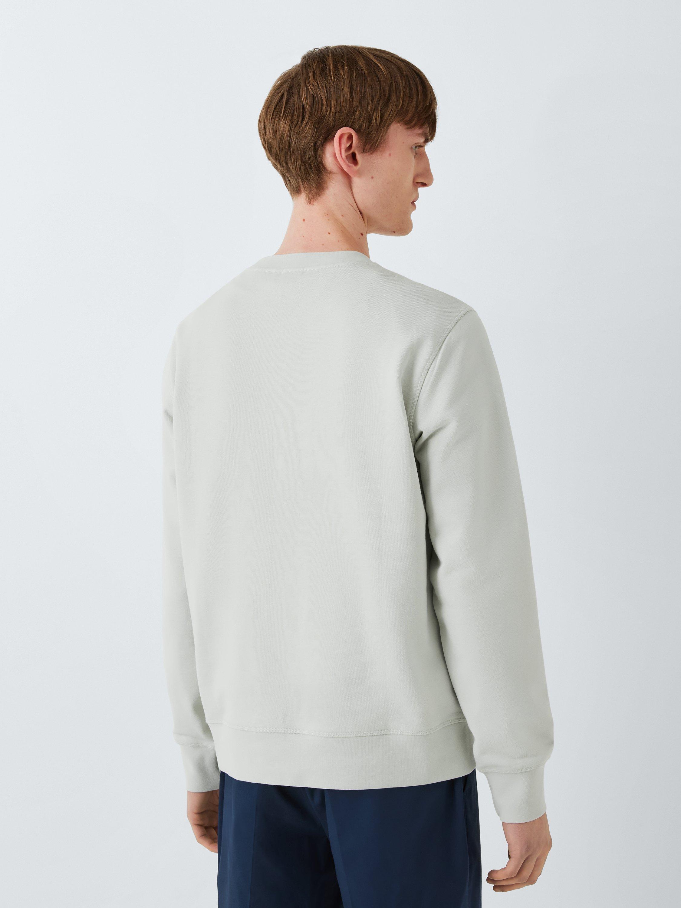 Product image 2 of 6, which shows Kin Concept Collection Embroidered Logo Cotton Knit Jumper, Smoke, S