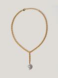 Jigsaw Keshi Pearl Chain Necklace, Gold