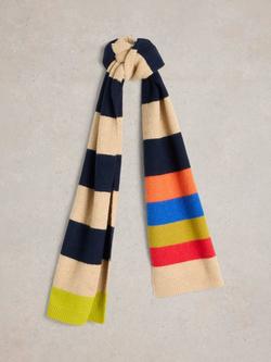 White Stuff Colour Block Scarf, Multi, Multi