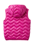 Benetton Kids' Hooded Quilted Gilet, Cyclamen