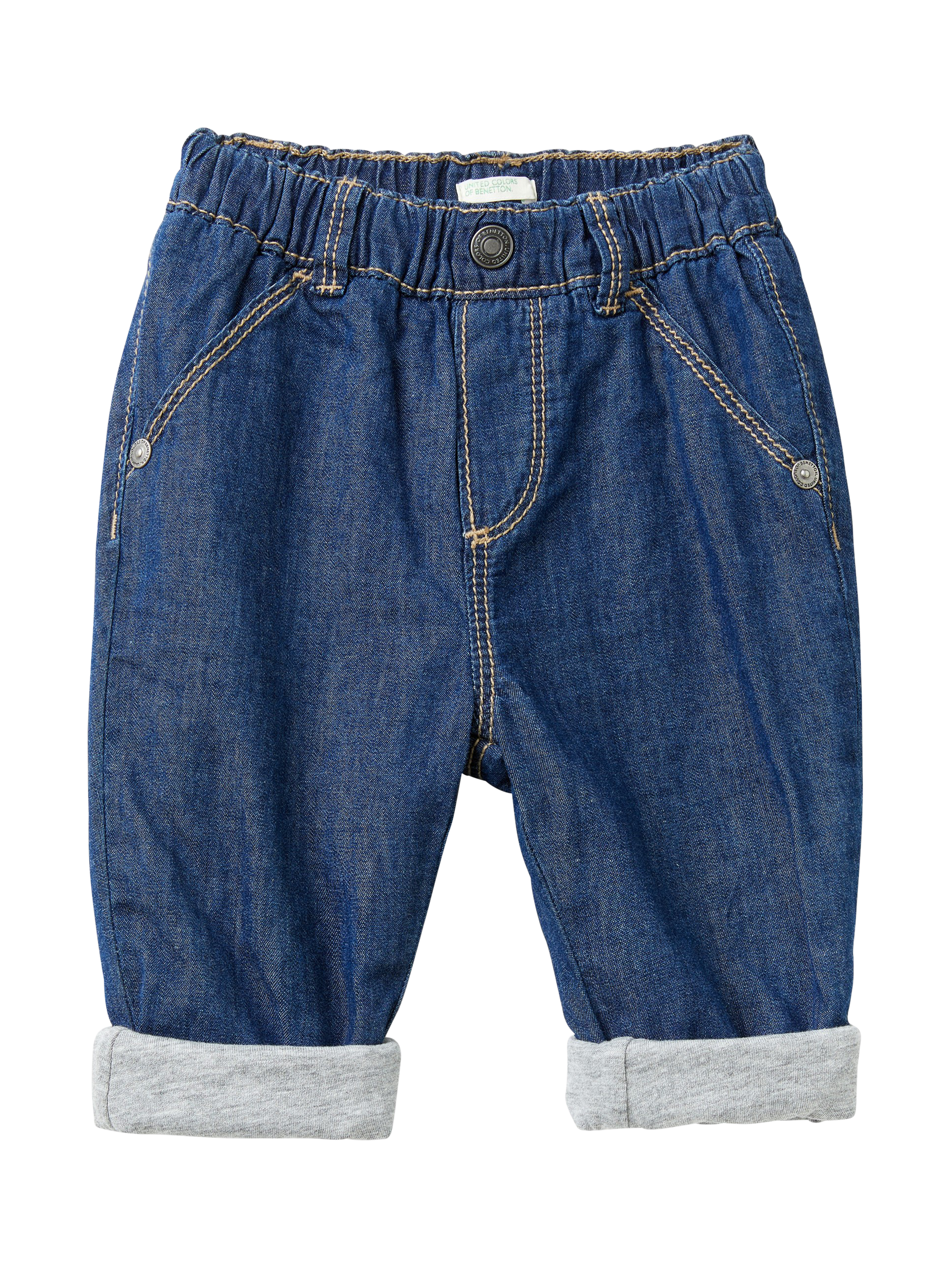 Benetton Baby Elasticated Waist Jeans, Denim