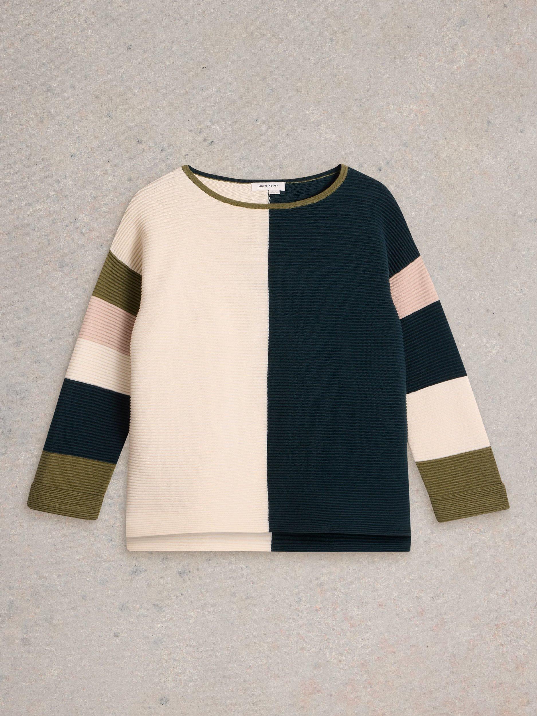 Product image 5 of 6, which shows White Stuff Jana Colour Block Organic Cotton Jumper, Multi, 6