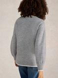 White Stuff Lucy Button Neck Jumper, Light Grey