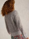 White Stuff Paige Puff Sleeve Jumper, Grey