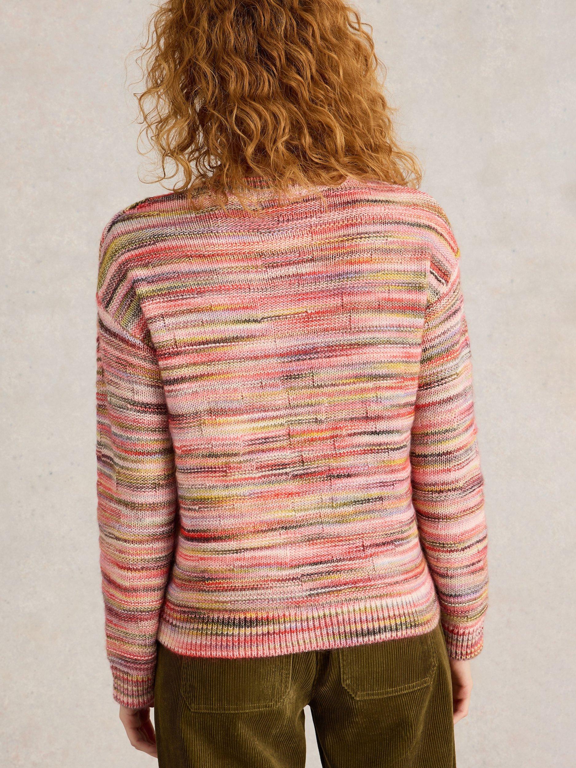 Product image 2 of 6, which shows White Stuff Rosie Space Dye Jumper, Pink/Multi, 16