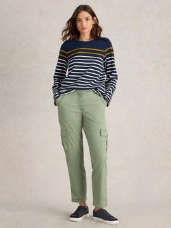 White Stuff Everleigh Cargo Trousers, Mid Green