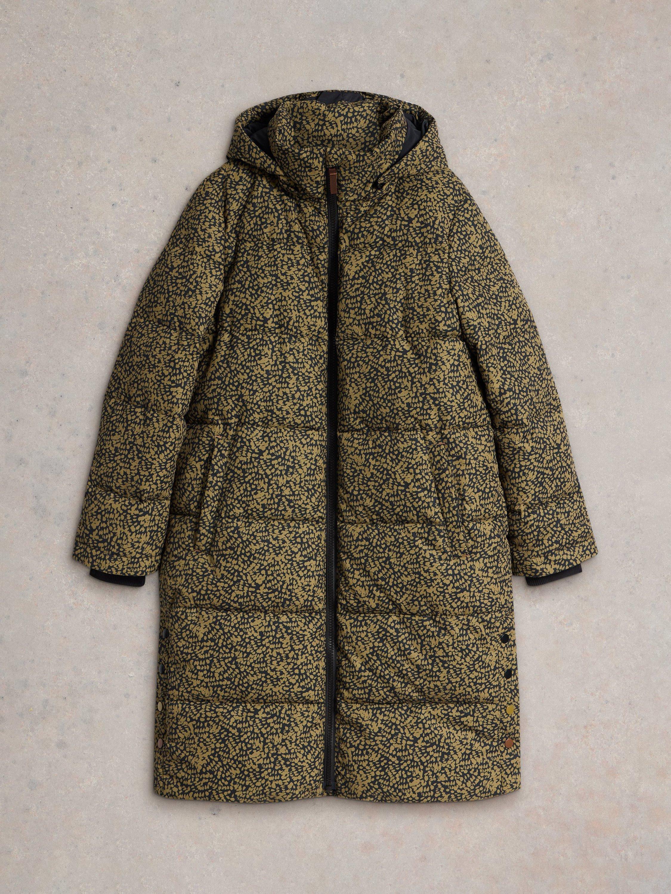 Product image 5 of 6, which shows White Stuff Elyse Printed Longline Puffer Coat, Multi, 14
