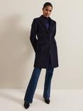 Phase Eight Lydia Classic Wool Blend Coat, Navy