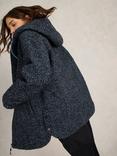 White Stuff Mariella Reversible Quilted Coat, Blue/Multi