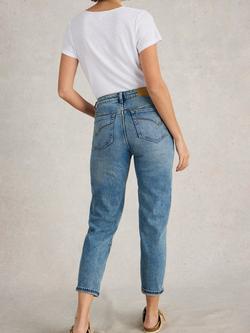 White Stuff Tilly Organic Cotton Blend Relaxed Fit Jeans - view 2, Mid Blue